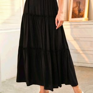 SHEIN Mulvari Elastic Waist Frill Trim Skirt